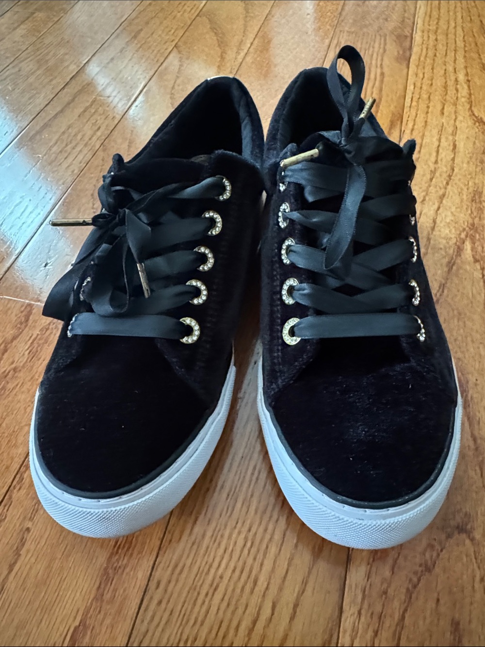 Lilly Pulitzer Black Velvet Rhinestone sneakers